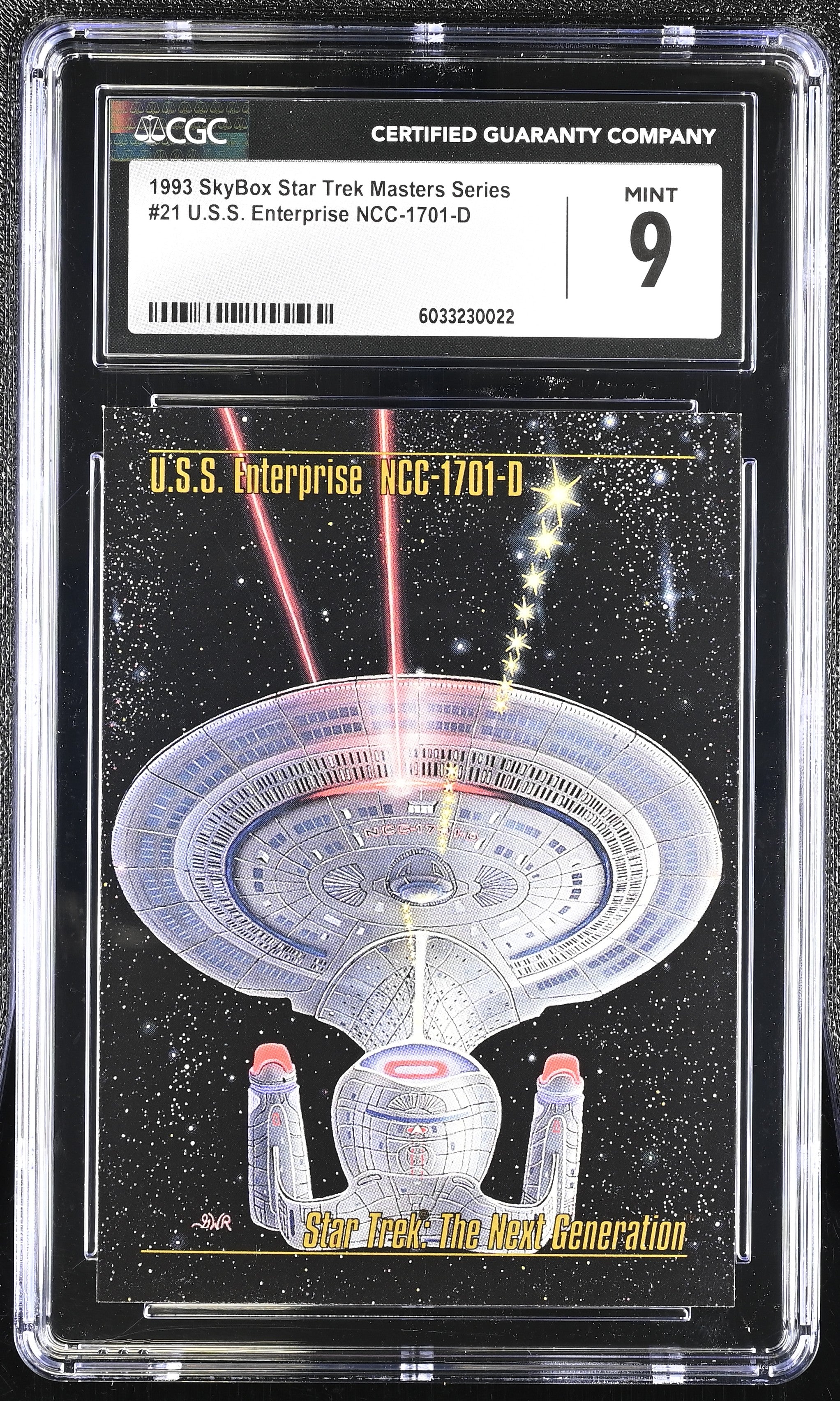 U.S.S. Enterprise NCC-1701 D - 1993 StarTrek Master Series Skybox - CGC Graded